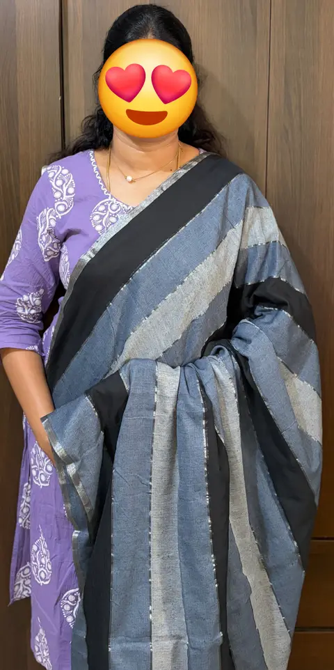 Mul cotton stripe saree