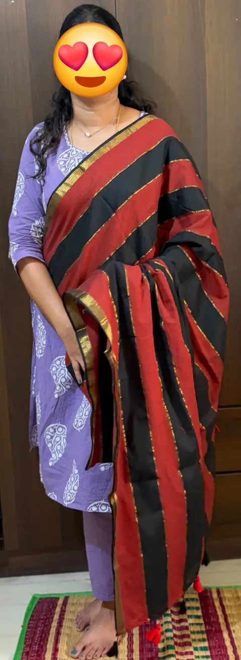 Mul cotton stripe saree